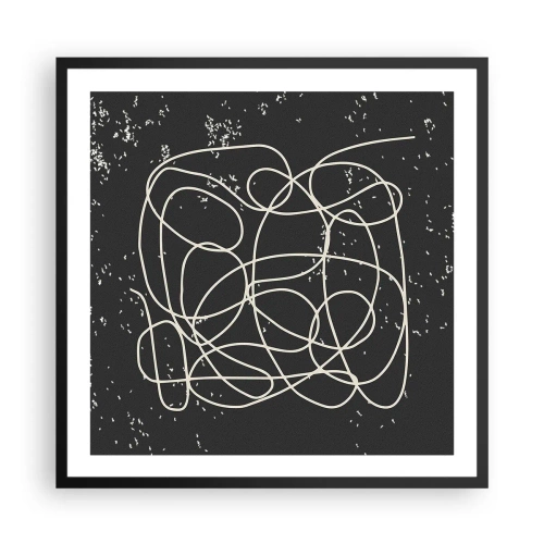 Póster en marco negro - Pensamientos errantes - 60x60 cm