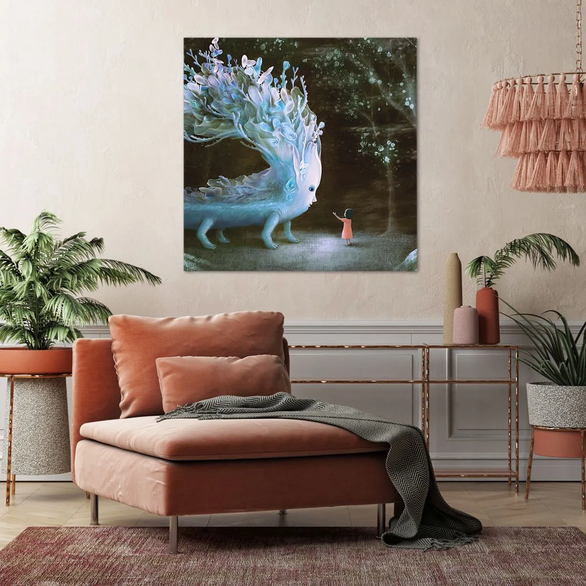 Cuadro sobre lienzo - Impresión de Imagen - Una reunión fantástica - 40x40 cm