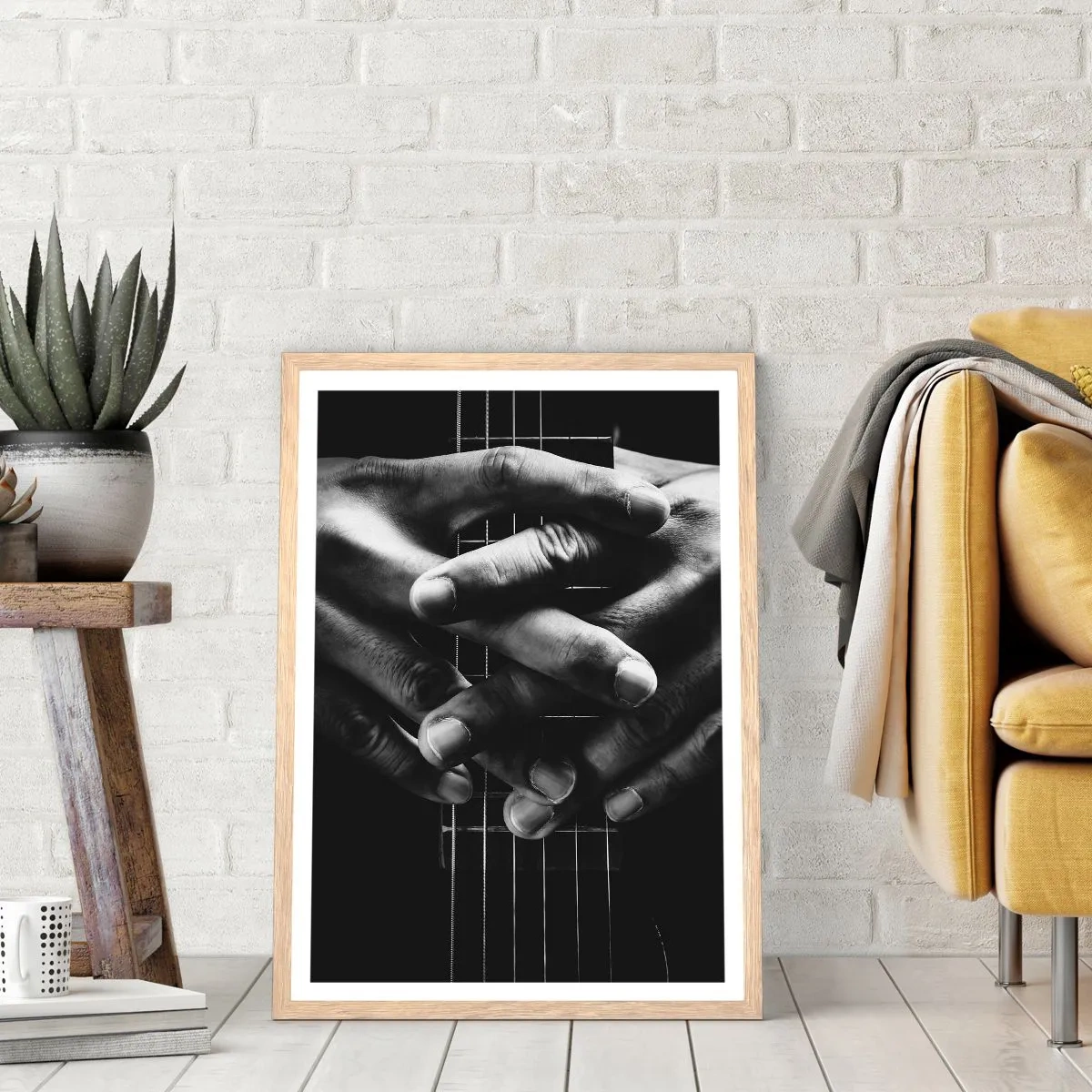 Póster en marco roble claro - La oración del artista - 61x91 cm