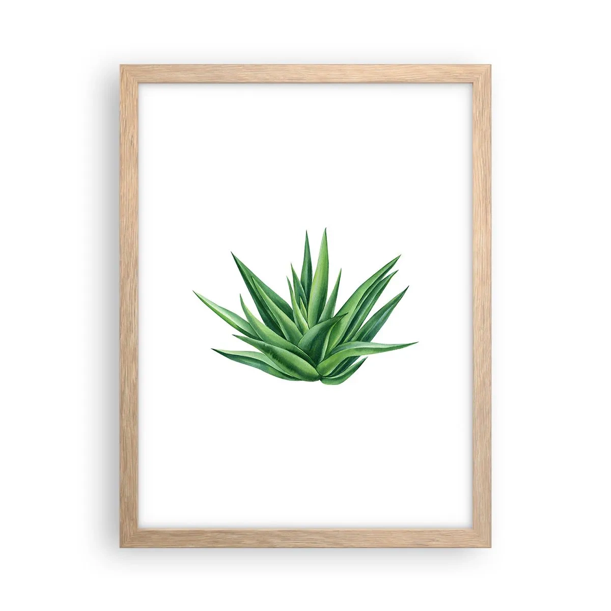 Póster en marco roble claro - Verde - fuerza - vida - 30x40 cm