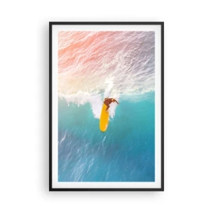 Póster en marco negro - Jinete del océano - 61x91 cm