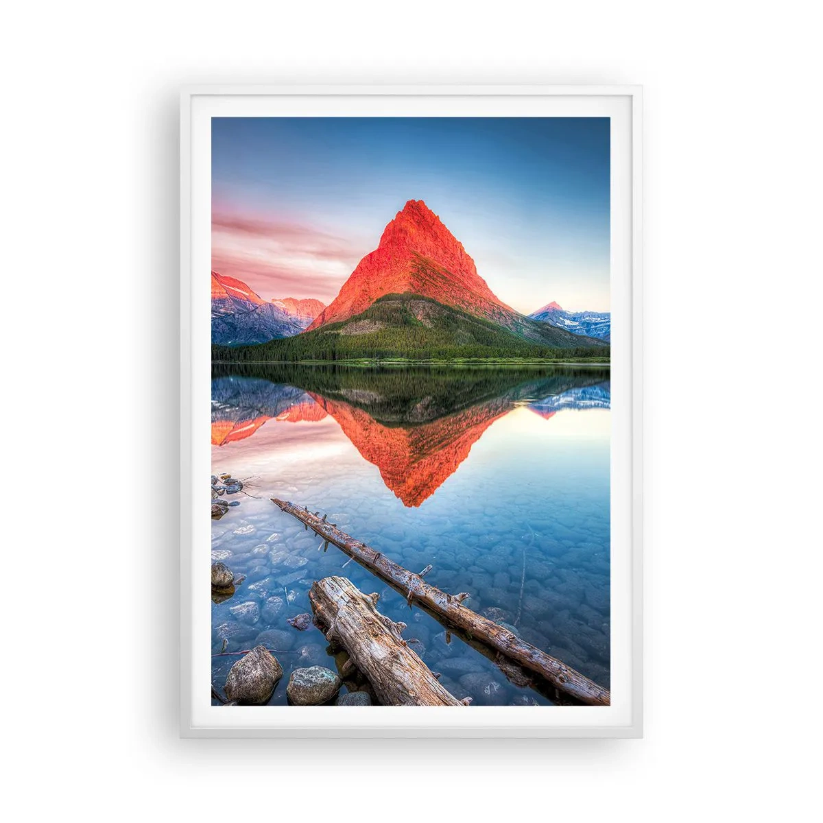Póster en marco blanco - Cálido y frío - 70x100 cm