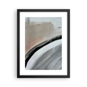 Póster en marco negro - Composición: un arco negro y gris - 30x40 cm