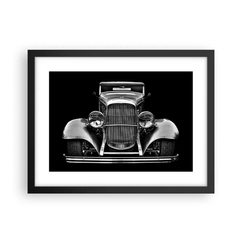 Póster en marco negro - Un verdadero caballero - 40x30 cm