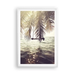 Póster en marco blanco - Columpiar la imaginación - 61x91 cm