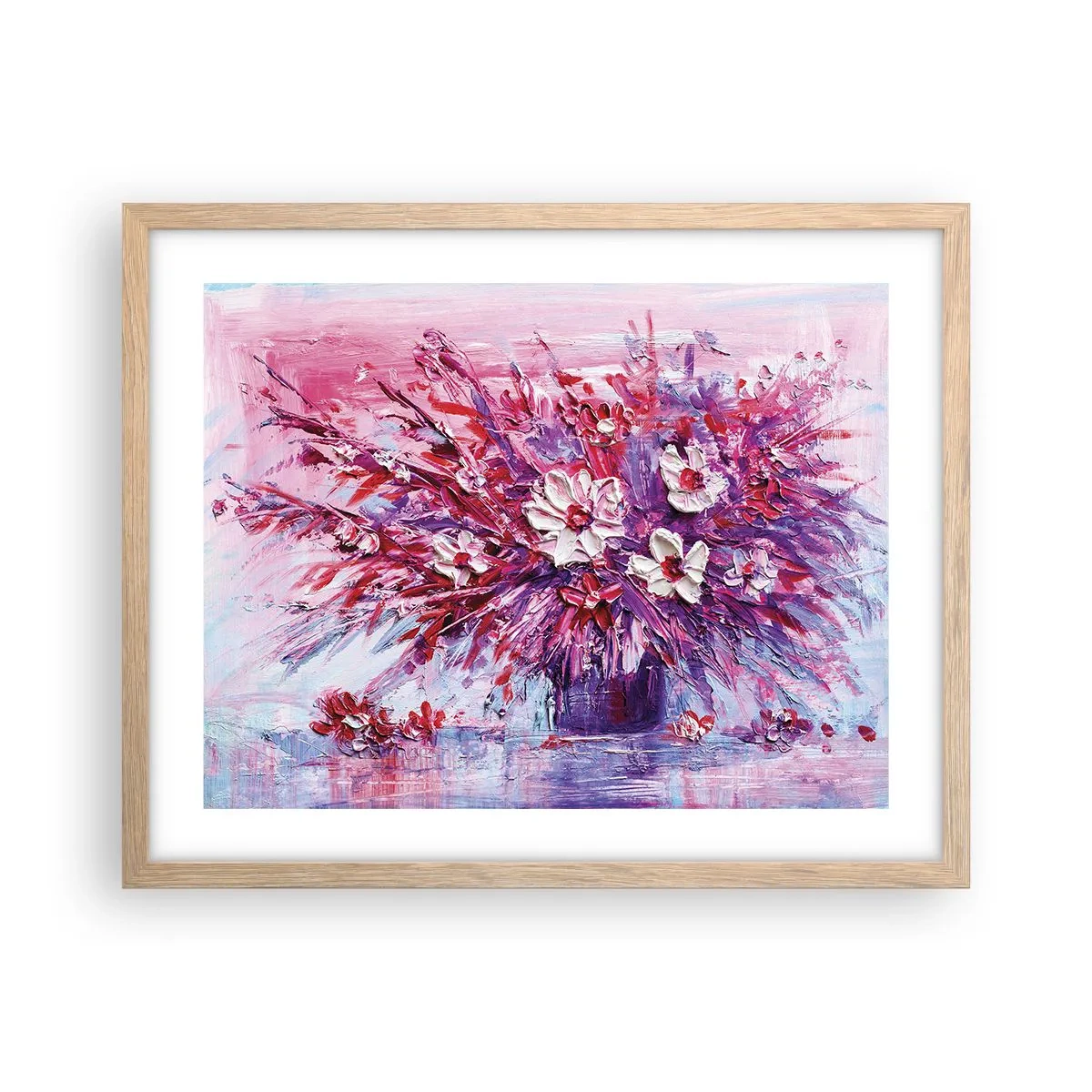 Póster en marco roble claro - Inocencia y pasión - 50x40 cm