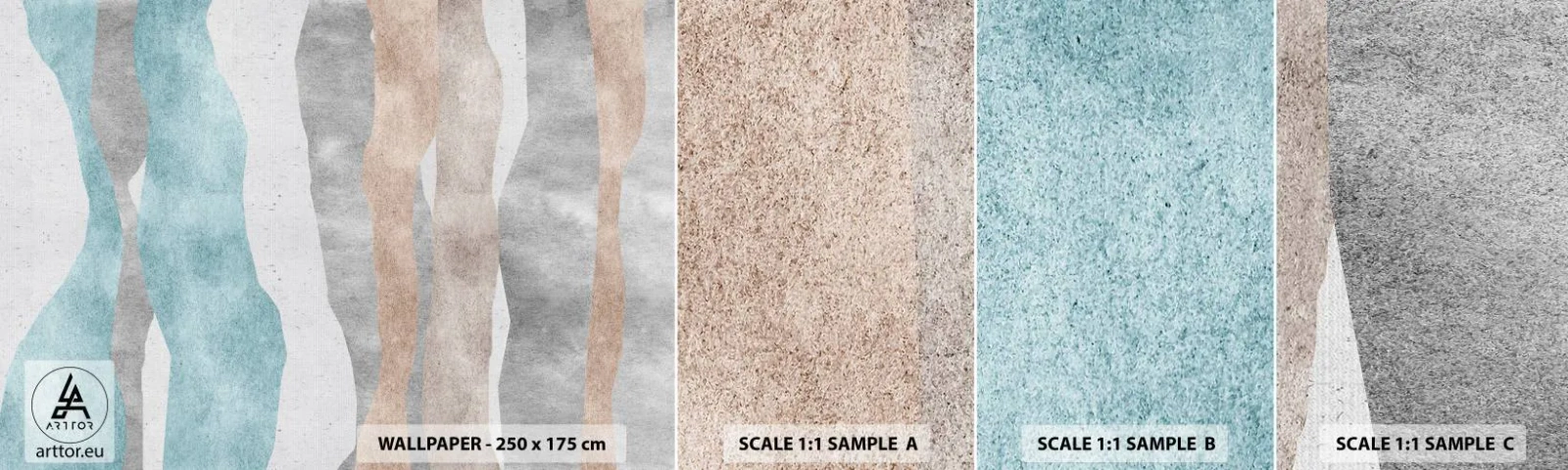 Muestra De Fotomural Standard Eco - Un estudio de la cercanía - Pastel, minimalista, Líneas - 100x30 cm