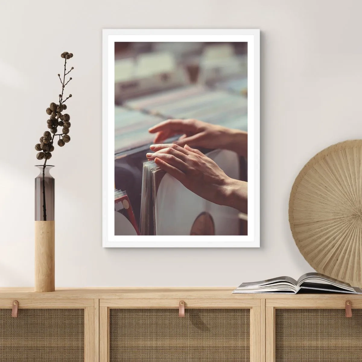 Póster en marco blanco - En busca de emociones - 40x50 cm
