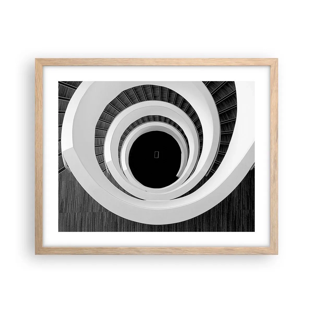 Póster en marco roble claro - Hacia el origen - 50x40 cm