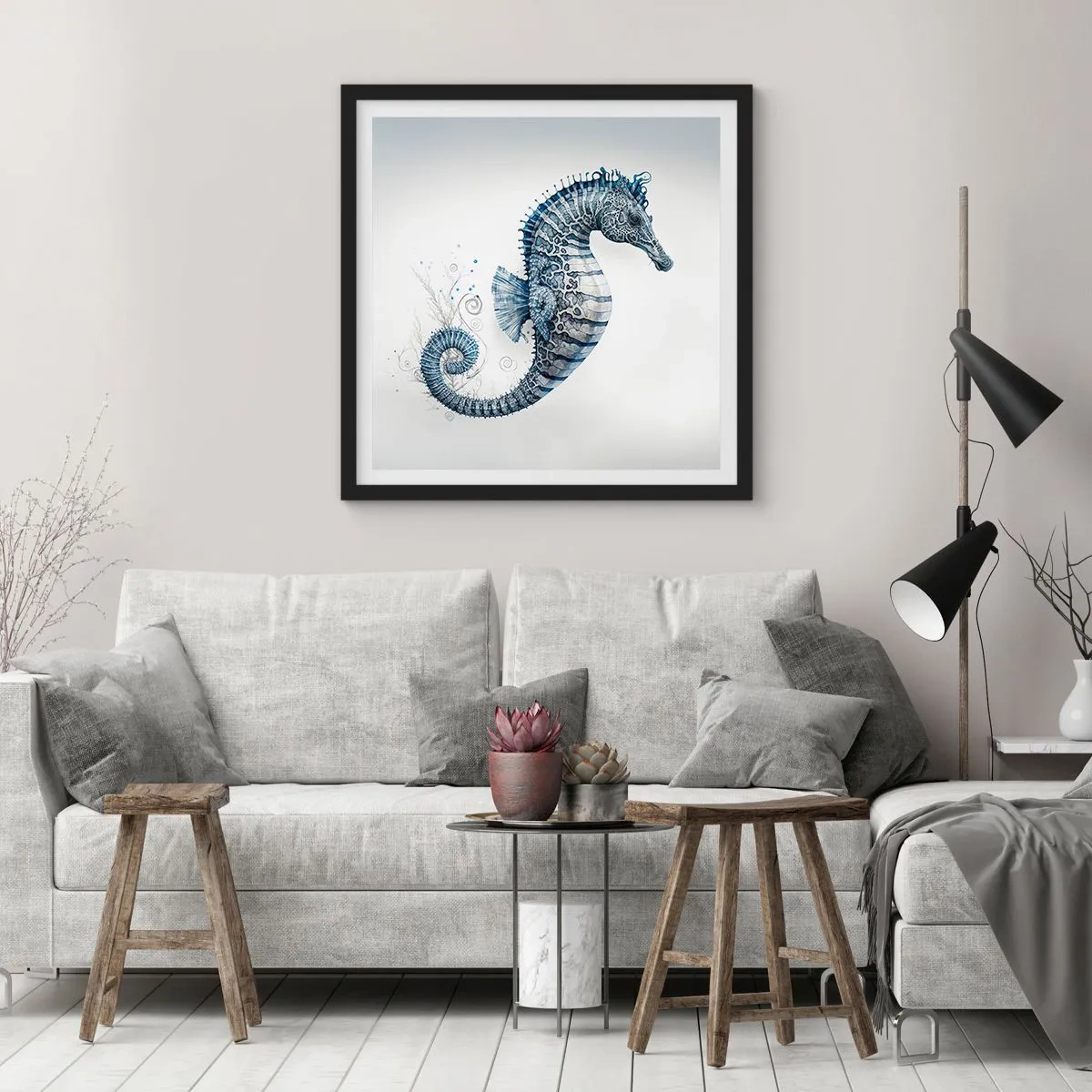 Póster en marco negro - Una sutil broma de la naturaleza - 60x60 cm