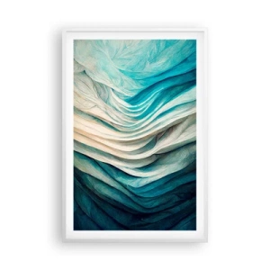 Póster en marco blanco - Azul insaciable - 61x91 cm