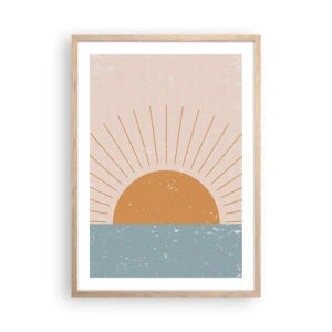 Póster en marco roble claro - La maravilla de cada día - 50x70 cm