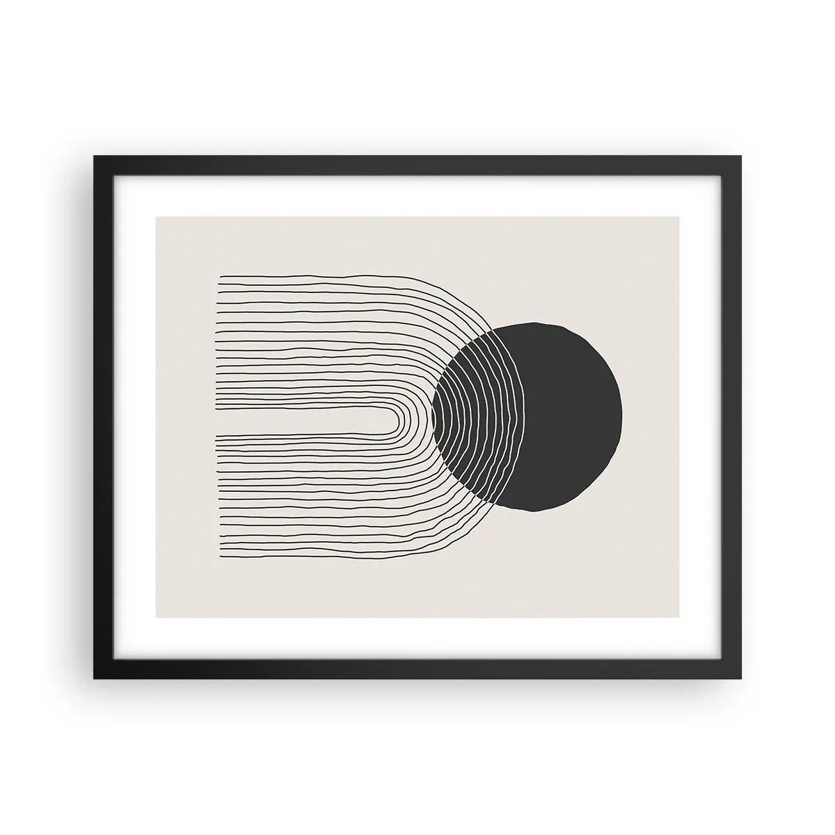 Póster en marco negro - Temblor y certeza - 50x40 cm