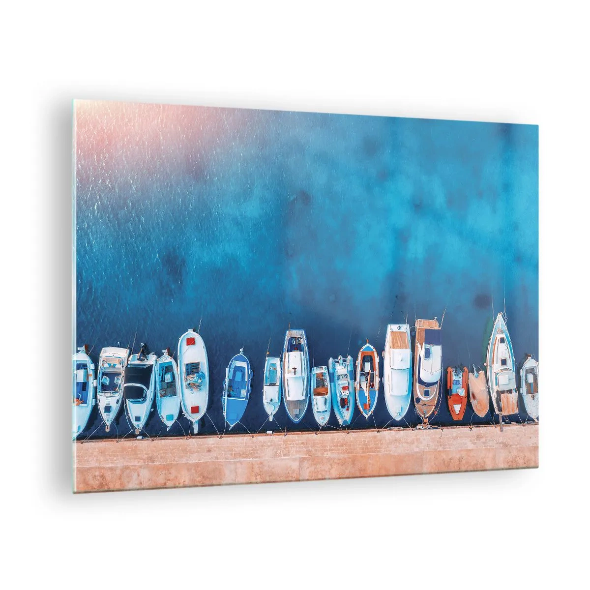 Cuadro sobre vidrio - Impresiones sobre Vidrio - En fila y a la espera - 70x50 cm