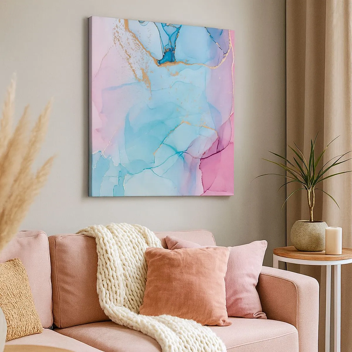 Cuadro sobre lienzo - Impresión de Imagen - Reuniones y encuentros de colores - 30x30 cm