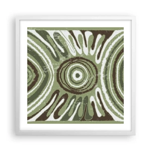 Póster en marco blanco - Explosión de emociones - 50x50 cm