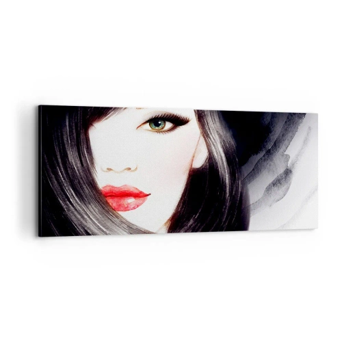 Cuadro sobre lienzo - Impresión de Imagen - Mirada de zafiro - 100x40 cm