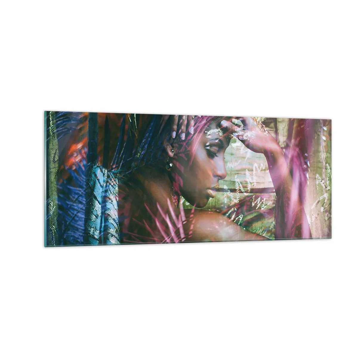 Cuadro sobre vidrio - Impresiones sobre Vidrio - La madre naturaleza en la selva - 100x40 cm
