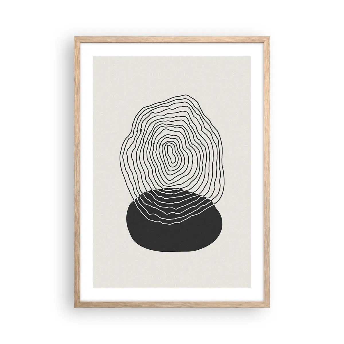 Póster en marco roble claro - Persistencia y vibración - 50x70 cm