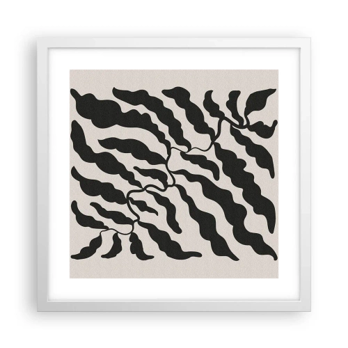 Póster en marco blanco - La naturaleza de un cuadrado - 40x40 cm