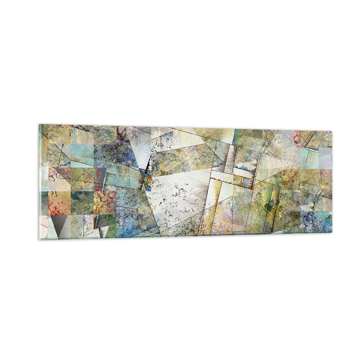 Cuadro sobre vidrio - Impresiones sobre Vidrio - Remodelación geométrica - 90x30 cm