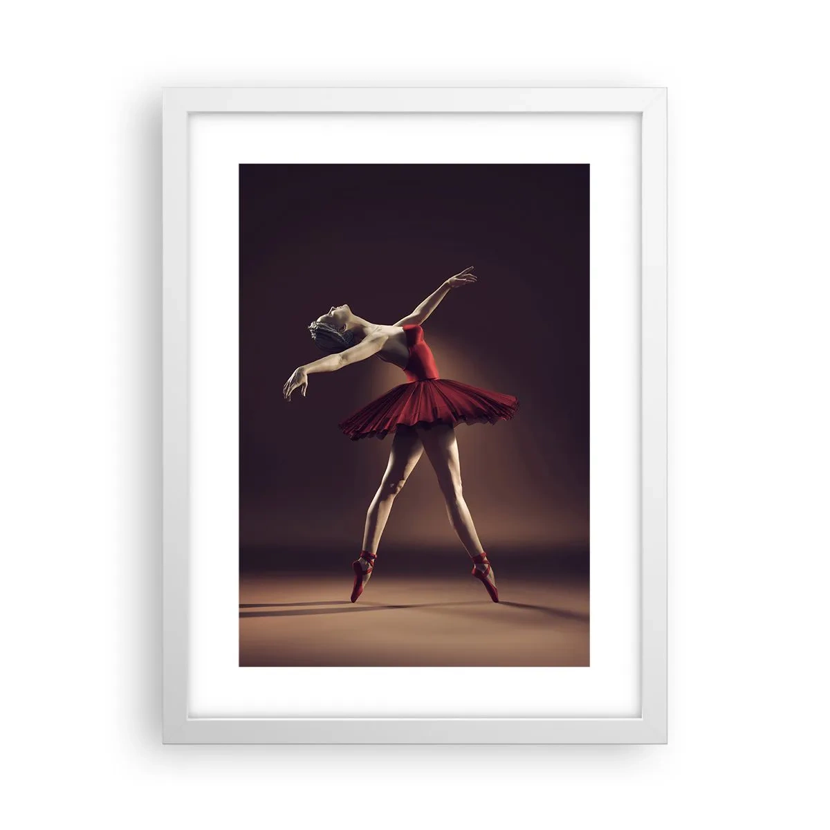 Póster en marco blanco - Primera bailarina - 30x40 cm