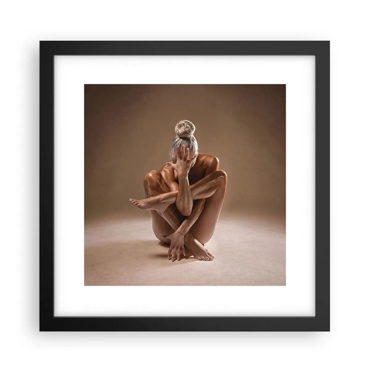 Póster en marco negro - Unidad de cuerpo y espíritu - 30x30 cm