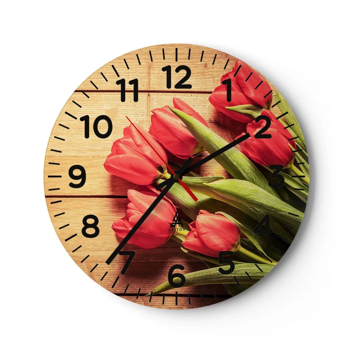 Reloj de pared - Reloj de vidrio - Una confesión primaveral - 30x30 cm