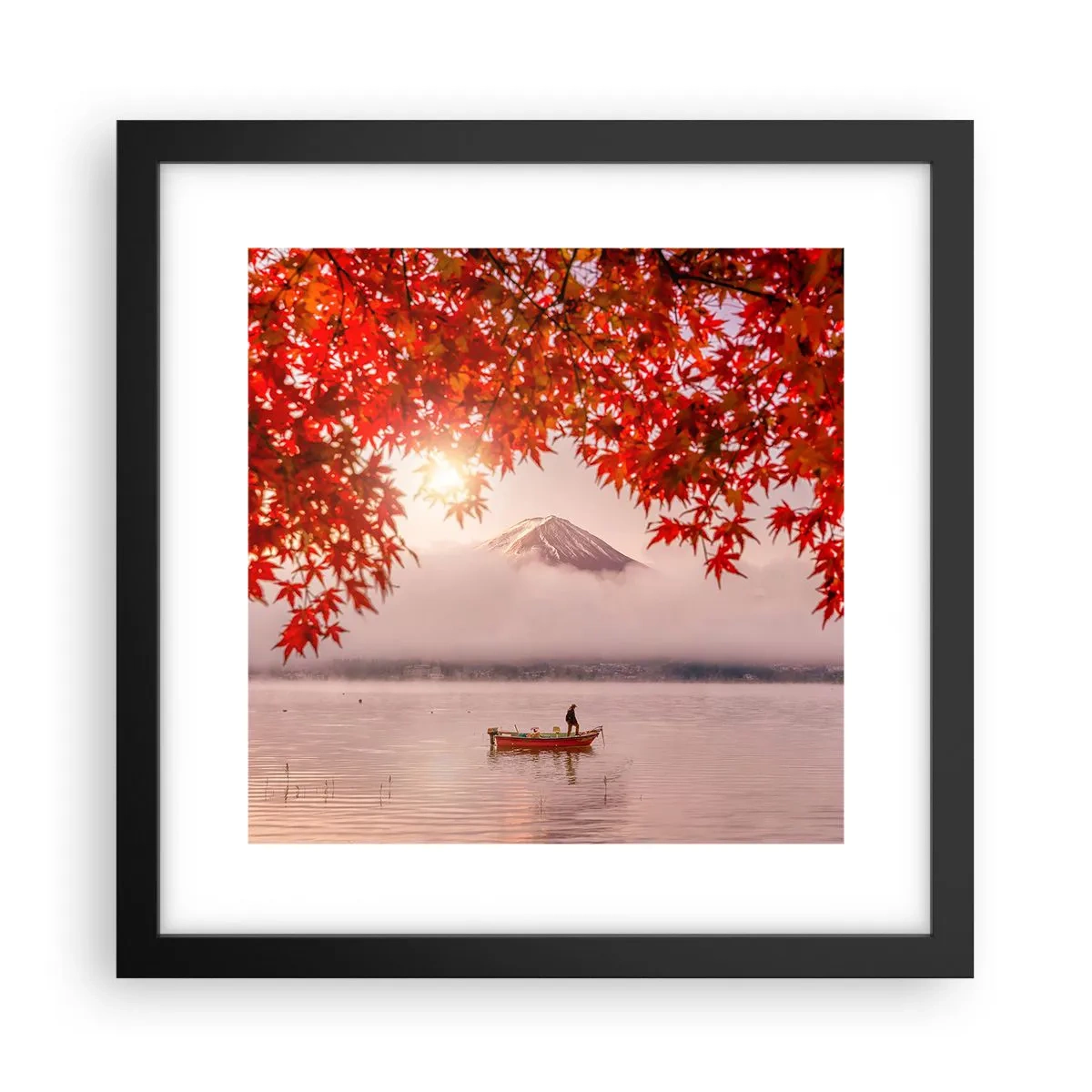 Póster en marco negro - Estilo japonés - 30x30 cm