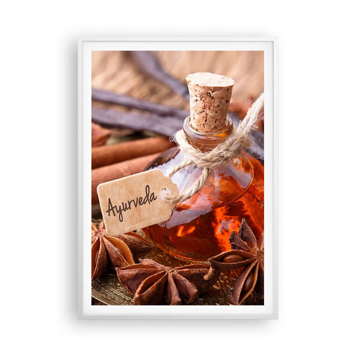 Póster en marco blanco - Hacia la unidad del cuerpo y el espíritu - 70x100 cm