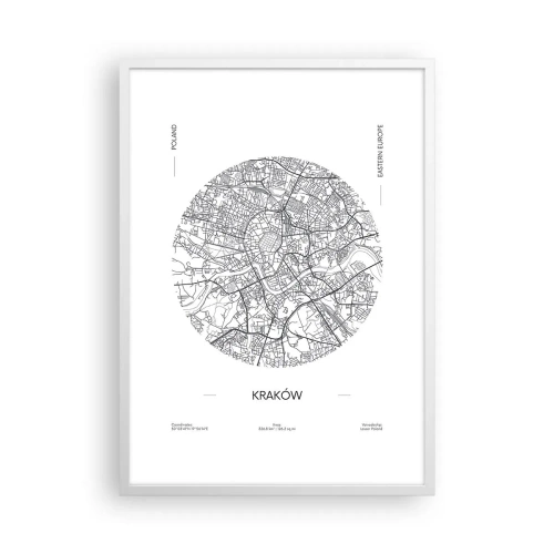 Póster en marco blanco - Anatomía de Cracovia - 50x70 cm