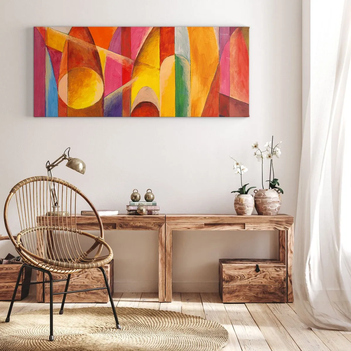 Cuadro sobre lienzo - Impresión de Imagen - Catedral del sol - 100x40 cm