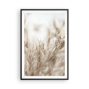 Póster en marco negro - Pradera y viento - 61x91 cm