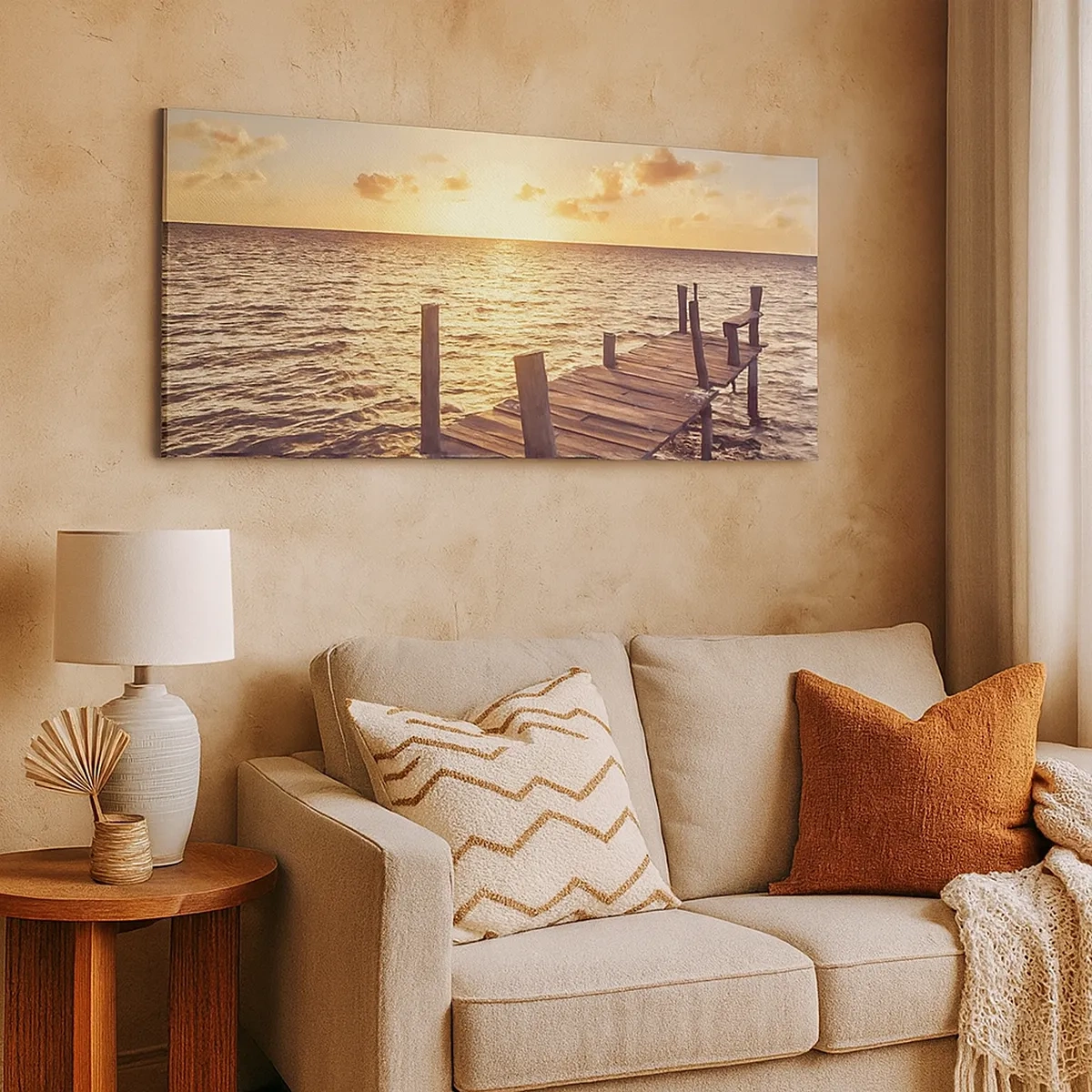 Cuadro sobre lienzo - Impresión de Imagen - Una tierra dorada de dulzura - 30x30 cm