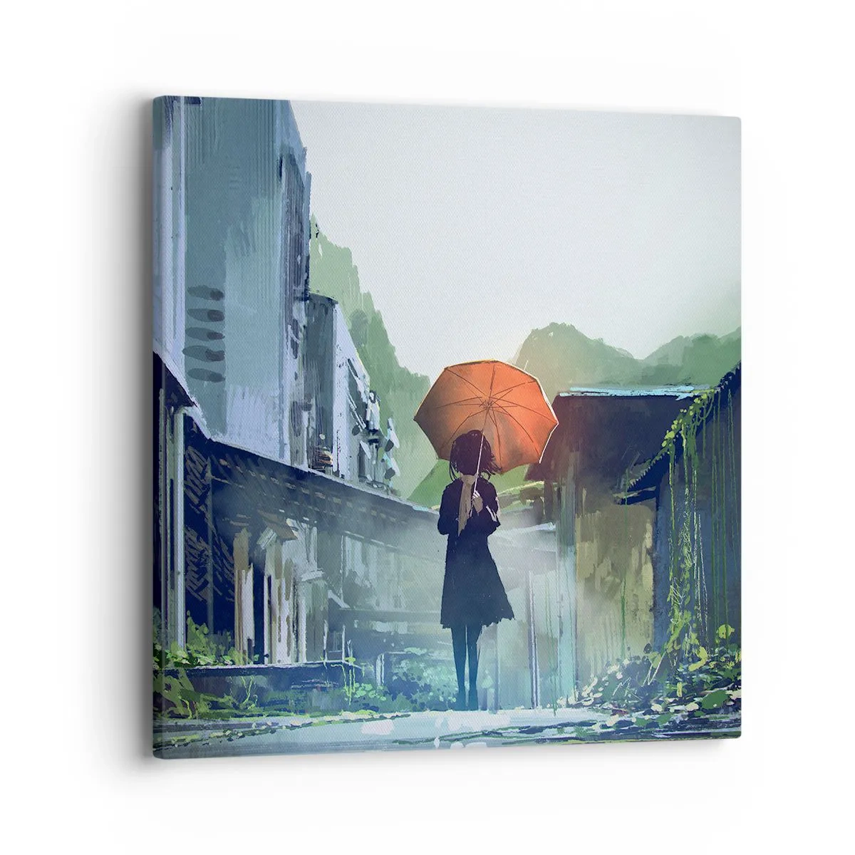 Cuadro sobre lienzo - Impresión de Imagen - Una lluvia revitalizante - 40x40 cm