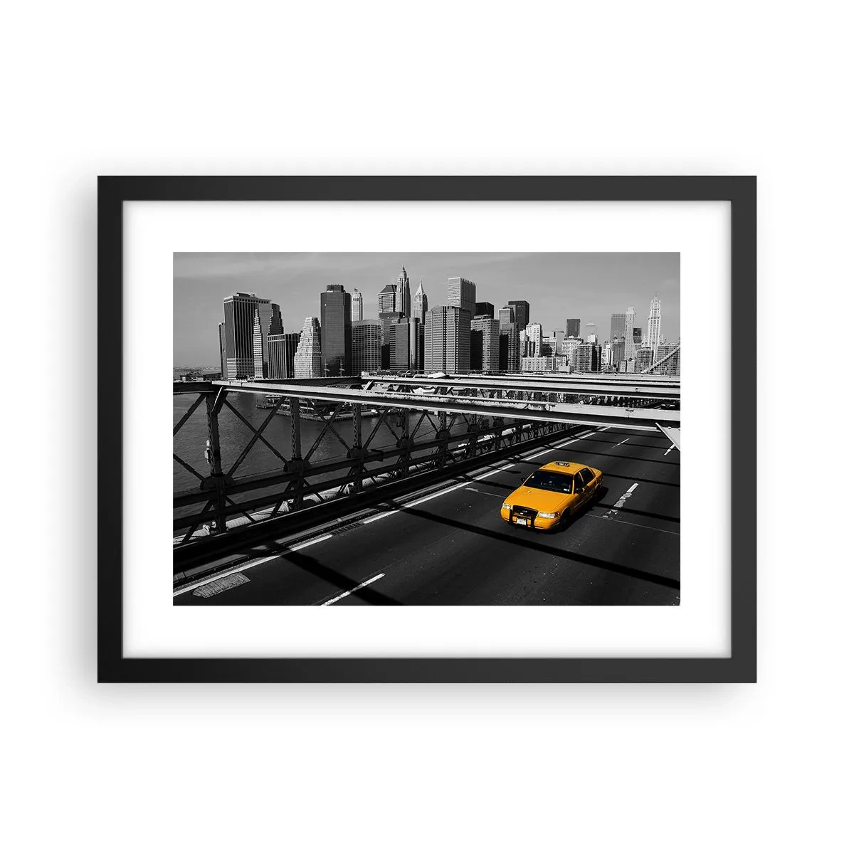 Póster en marco negro - El color de la gran ciudad - 40x30 cm