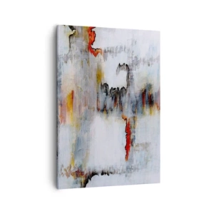 Cuadro sobre lienzo - Impresión de Imagen - Patrón abstracto con colores vivos sobre un fondo claro. - 50x70cm - Abstracto sobre el agua - Decoración de pared moderna para salón y dormitorio ARTTOR