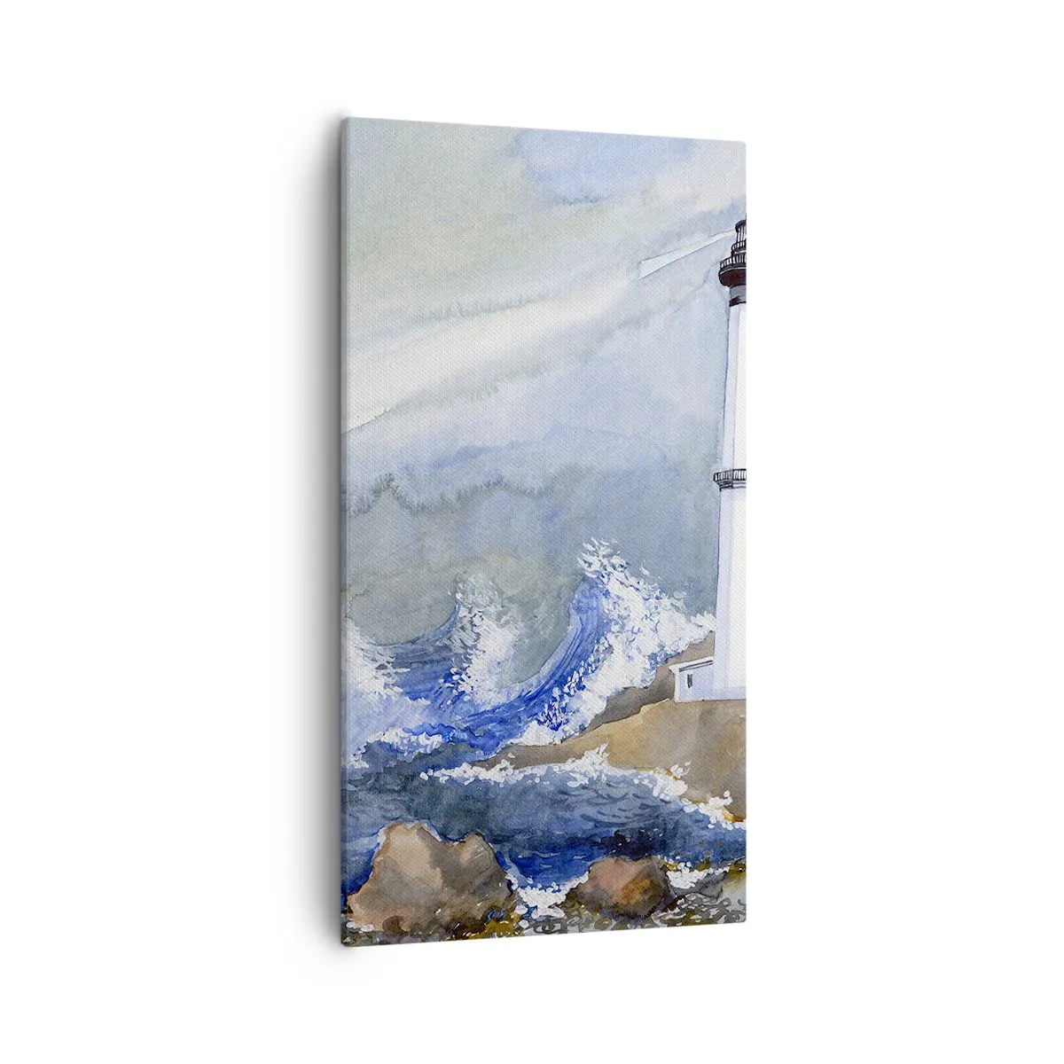 Cuadro sobre lienzo - Impresión de Imagen - Contra la oscuridad y la tormenta - 55x100 cm