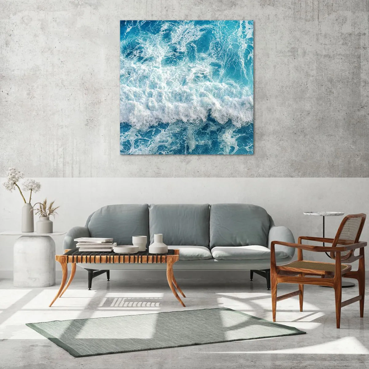 Cuadro sobre vidrio - Impresiones sobre Vidrio - Alegre y con mucho brío - 40x40 cm