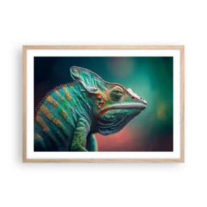 Póster en marco roble claro - ¿Puedes verme? No está bien... - 70x50 cm