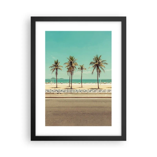 Póster en marco negro - En la playa - 30x40 cm