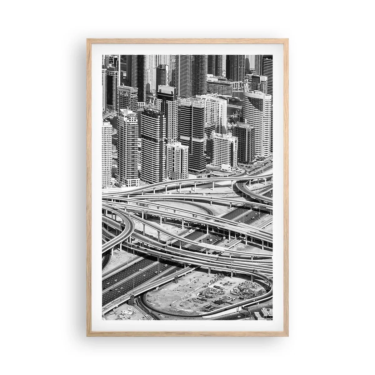 Póster en marco roble claro - Dubái: la ciudad imposible - 61x91 cm