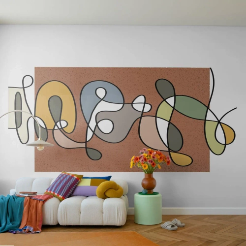 Fotomural Autadhesivo Deluxe Sticker - Una abstracción por la que vale la pena sonreír - Moderno, Abstracción, Pedazo - 100x70 cm
