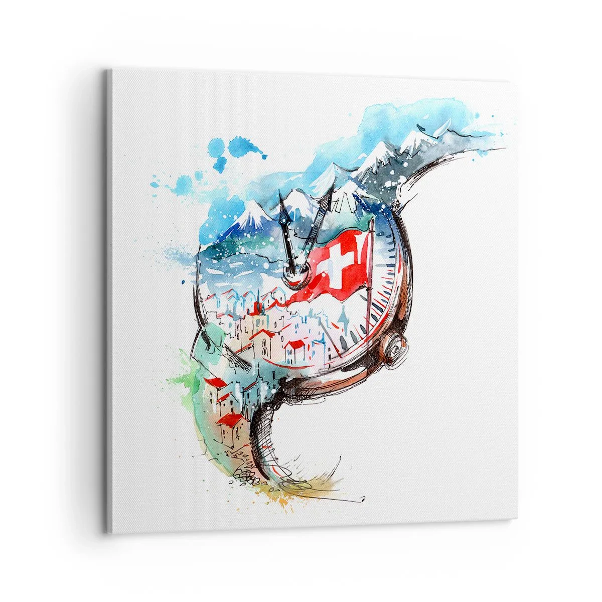 Cuadro sobre lienzo - Impresión de Imagen - El espíritu de Suiza - 60x60 cm