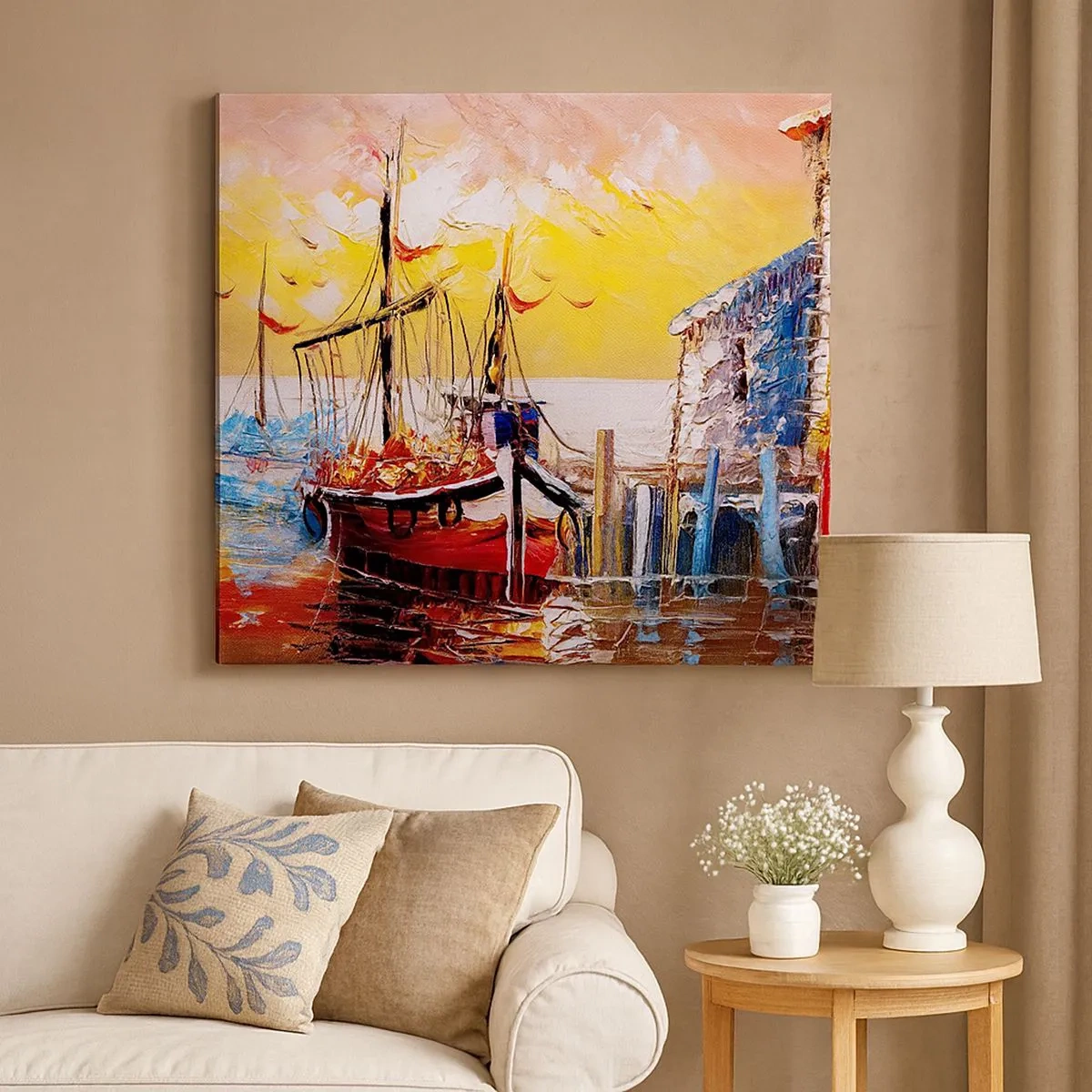 Cuadro sobre lienzo - Impresión de Imagen - Feliz regreso - 30x30 cm