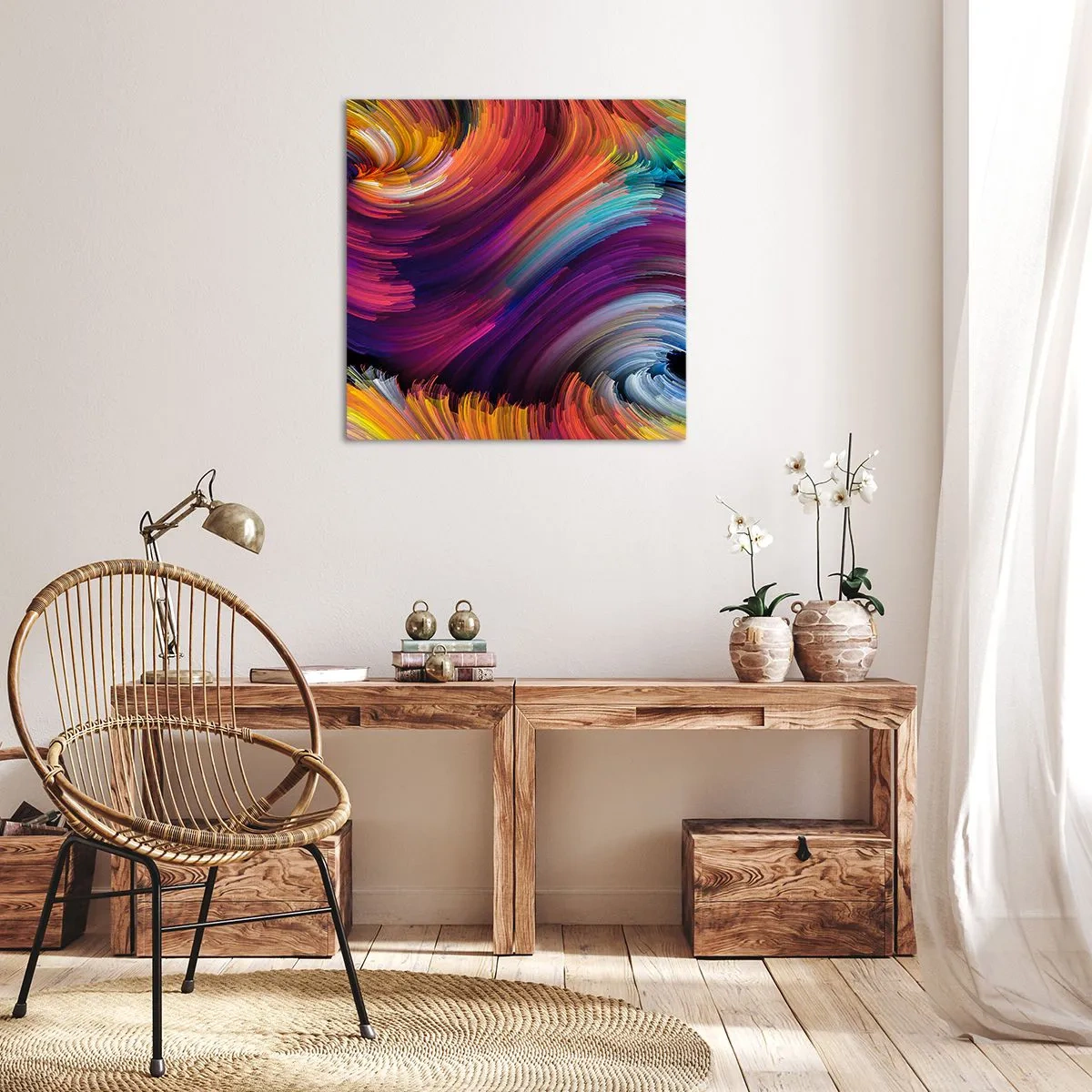 Cuadro sobre lienzo - Impresión de Imagen - El comienzo de un nuevo mundo - 50x50 cm