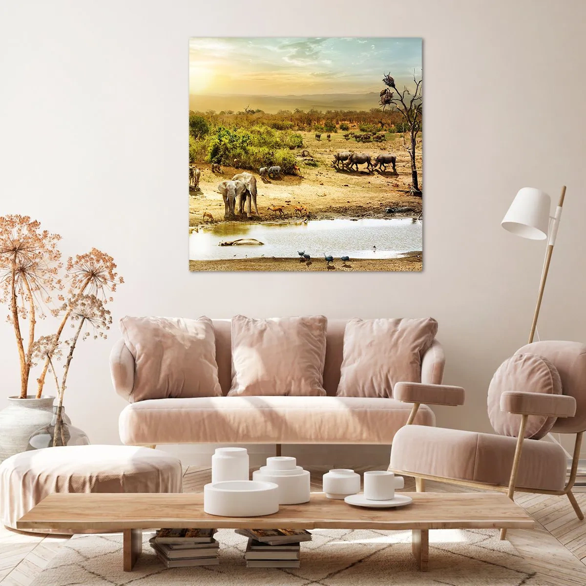 Cuadro sobre lienzo - Impresión de Imagen - Y del Edén fluyó un río... - 50x50 cm
