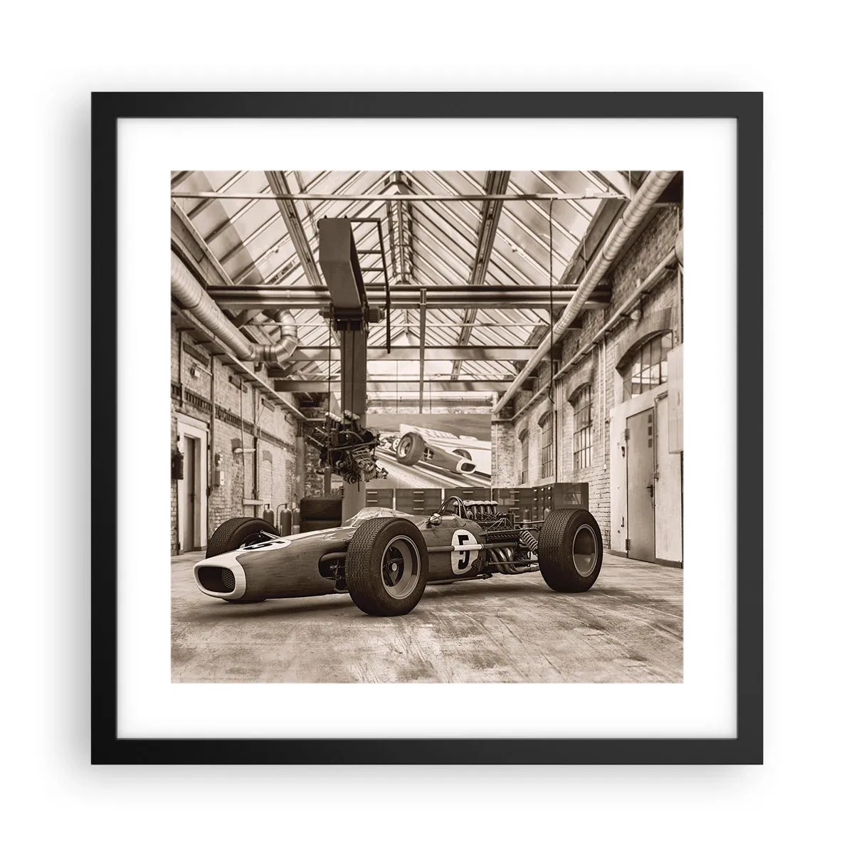 Póster en marco negro - El descanso del vencedor - 40x40 cm