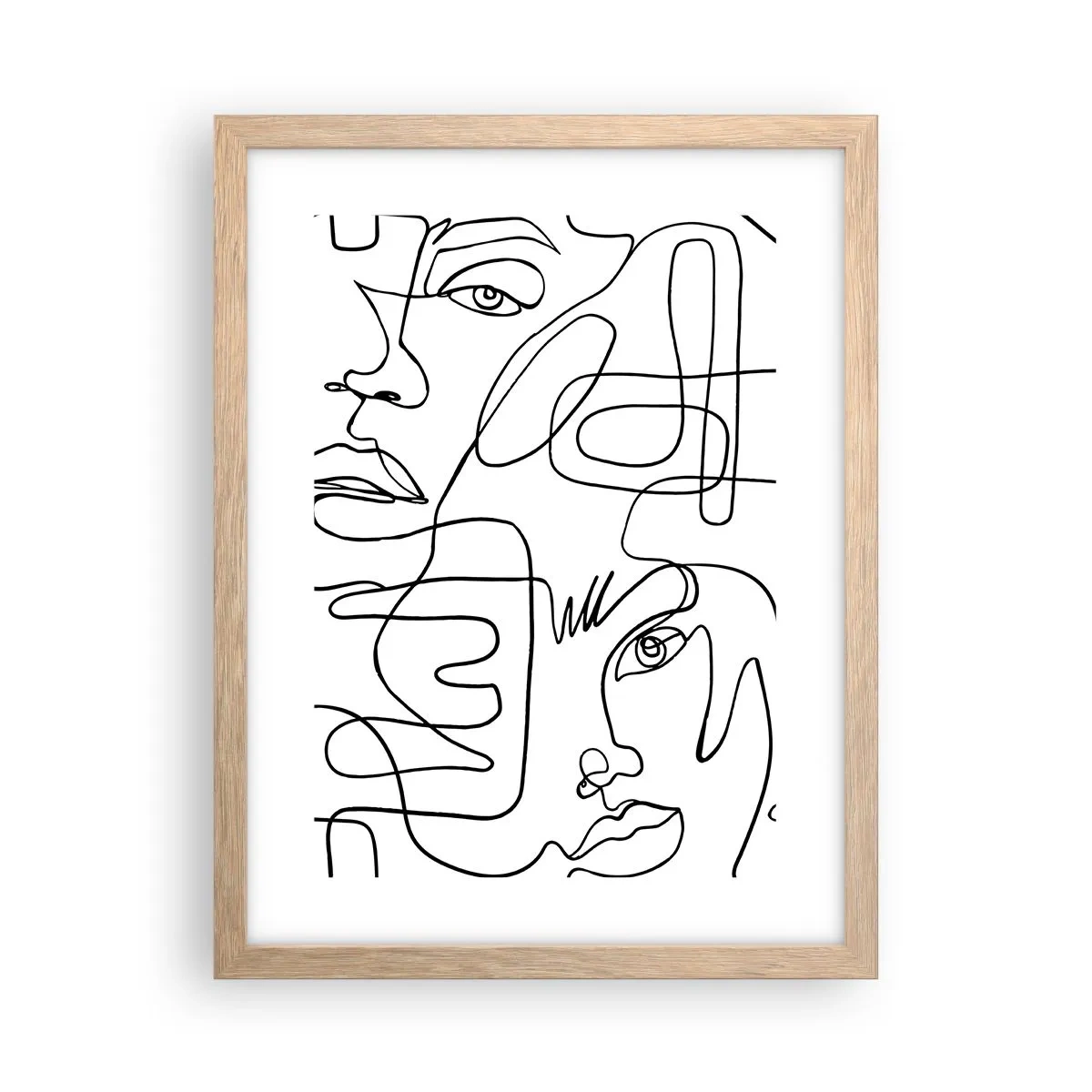 Póster en marco roble claro - Entre emociones enredadas - 30x40 cm