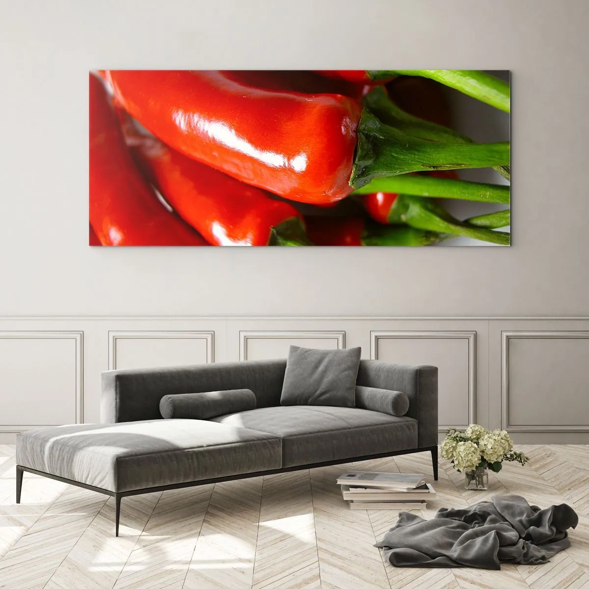 Cuadro sobre vidrio - Impresiones sobre Vidrio - Jugoso, brillante, suave - 100x40 cm